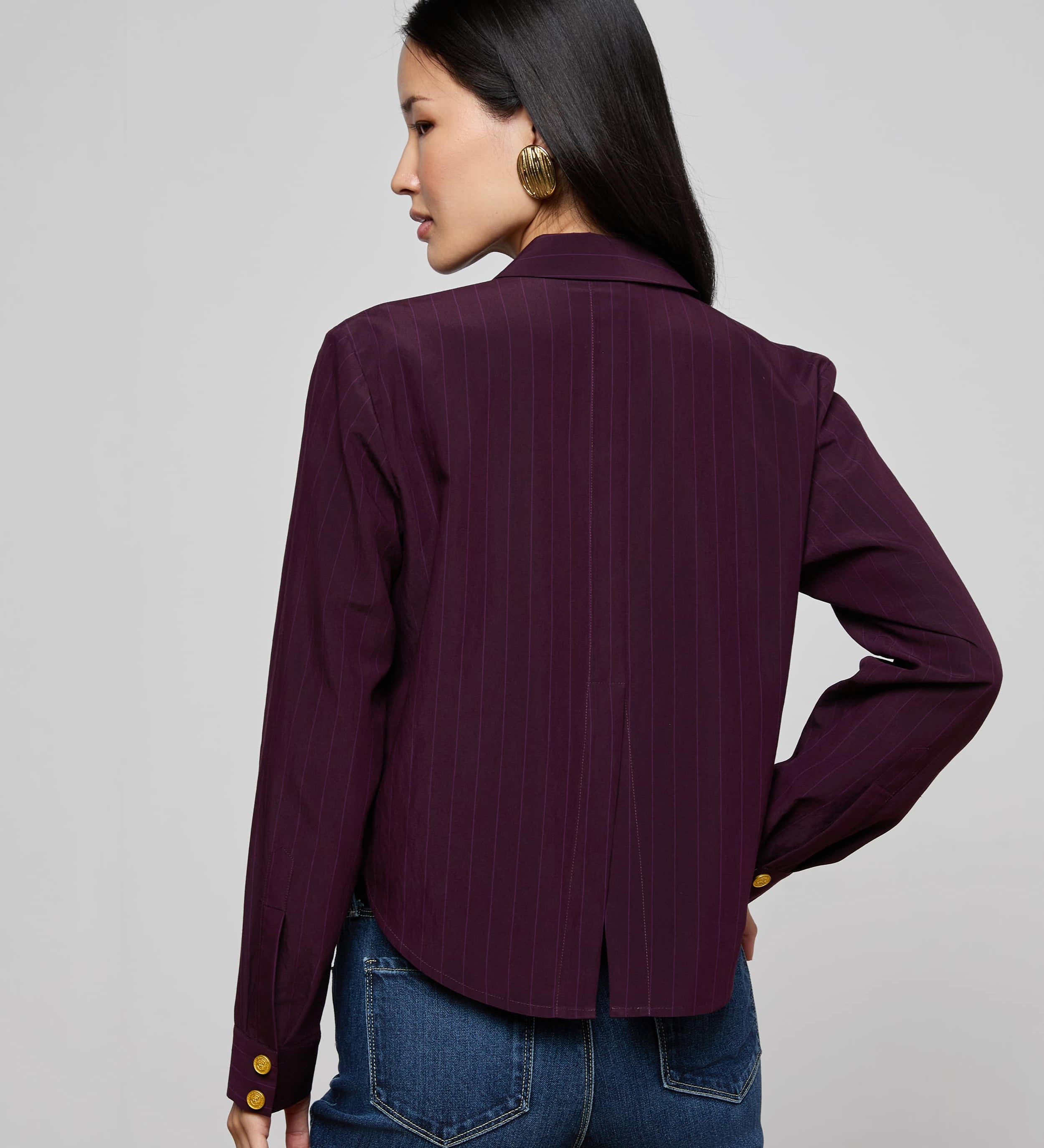 L'AGENCE - Cosette Pinstriped Shirt