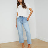 L'AGENCE - Suzette Silk Raw-Hem Tee