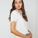 L'AGENCE - Suzette Silk Raw-Hem Tee