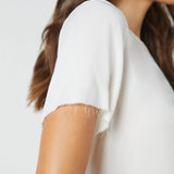 L'AGENCE - Suzette Silk Raw-Hem Tee