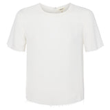 L'AGENCE - Suzette Silk Raw-Hem Tee