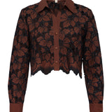 L'AGENCE - Seychelle Cropped Eyelet Blouse