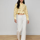 L'AGENCE - Seychelle Cropped Eyelet Blouse