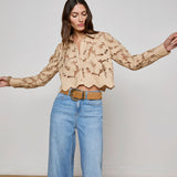 L'AGENCE - Seychelle Cropped Lace Blouse