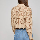 L'AGENCE - Seychelle Cropped Lace Blouse