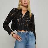 L'AGENCE - Seychelle Cropped Lace Blouse