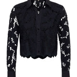 L'AGENCE - Seychelle Cropped Eyelet Blouse