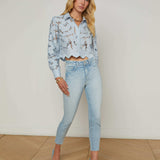 L'AGENCE - Seychelle Cropped Eyelet Blouse