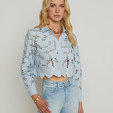 L'AGENCE - Seychelle Cropped Lace Blouse