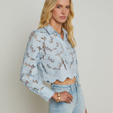 L'AGENCE - Seychelle Cropped Lace Blouse
