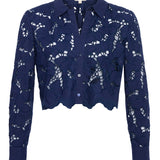 L'AGENCE - Seychelle Lace Cropped Blouse