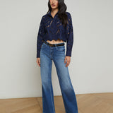 L'AGENCE - Seychelle Lace Cropped Blouse