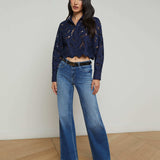 L'AGENCE - Seychelle Cropped Eyelet Blouse