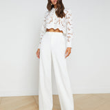 L'AGENCE - Seychelle Cropped Eyelet Blouse