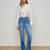 L'AGENCE - Seychelle Cropped Lace Blouse