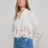 L'AGENCE - Seychelle Cropped Lace Blouse
