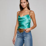 L'AGENCE - Lux Silk Buckle-Strap Camisole