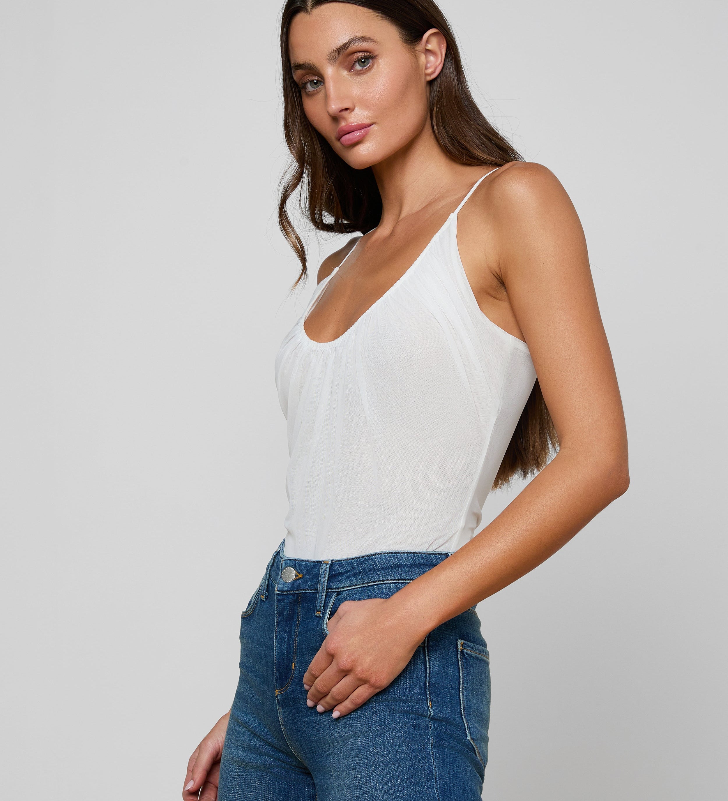 L'AGENCE - Gelina Ruched Bodysuit
