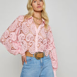 L'AGENCE - Odelia Cropped Lace Blouse