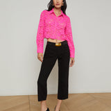 L'AGENCE - Akemi Lace Cropped Blouse