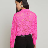 L'AGENCE - Akemi Lace Cropped Blouse