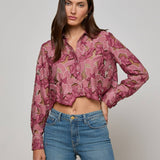 L'AGENCE - Akemi Cropped Lace Blouse