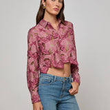 L'AGENCE - Akemi Cropped Lace Blouse