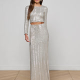 L'AGENCE - Rogan Sequin Cropped Top