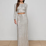 L'AGENCE - Rogan Sequin Cropped Top