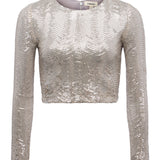 L'AGENCE - Rogan Sequin Cropped Top