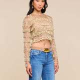 L'AGENCE - Rogan Pearl Fringe Top