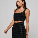 L'AGENCE - Maylin Houndstooth Top