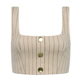 L'AGENCE - Maylin Pinstriped Bralette Top