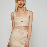 L'AGENCE - Maylin Pinstriped Bralette Top