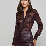 L'AGENCE - Maia Floral Lace Blouse