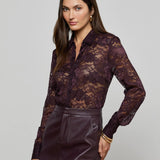 L'AGENCE - Maia Floral Lace Blouse