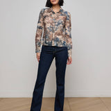 L'AGENCE - Maia Printed Lace Blouse
