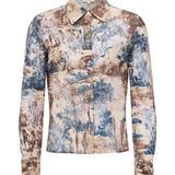 L'AGENCE - Maia Printed Lace Blouse