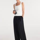 ROHE - Bustier shaped knitted top | optic white