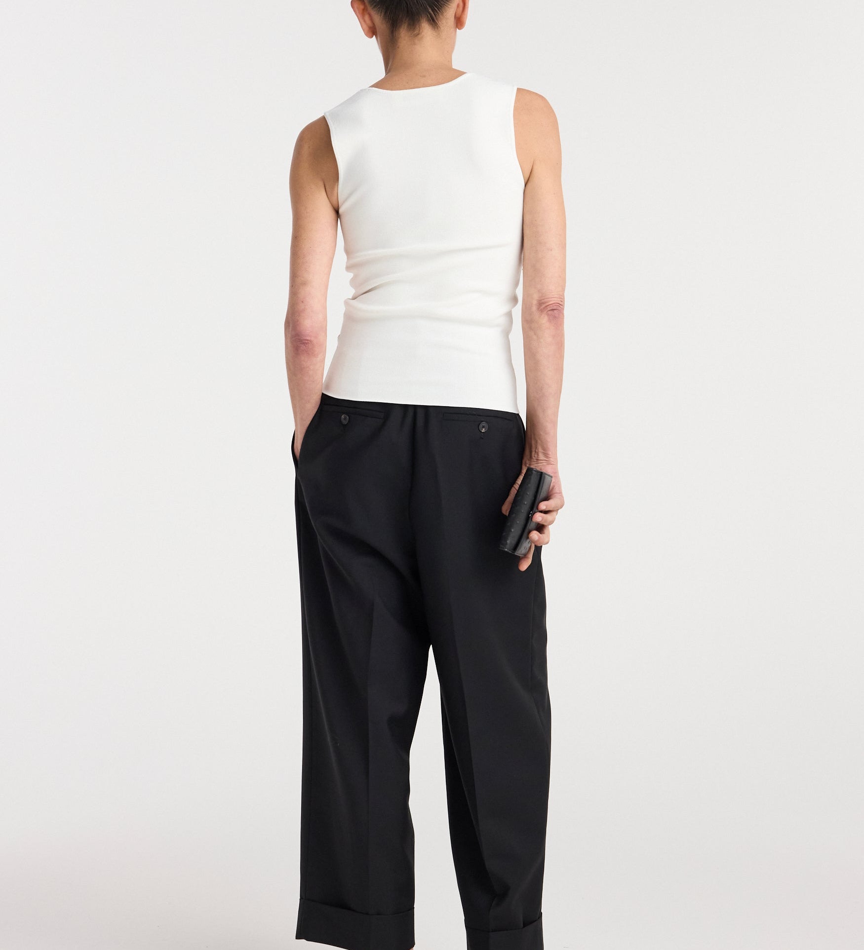 ROHE - Bustier shaped knitted top | optic white