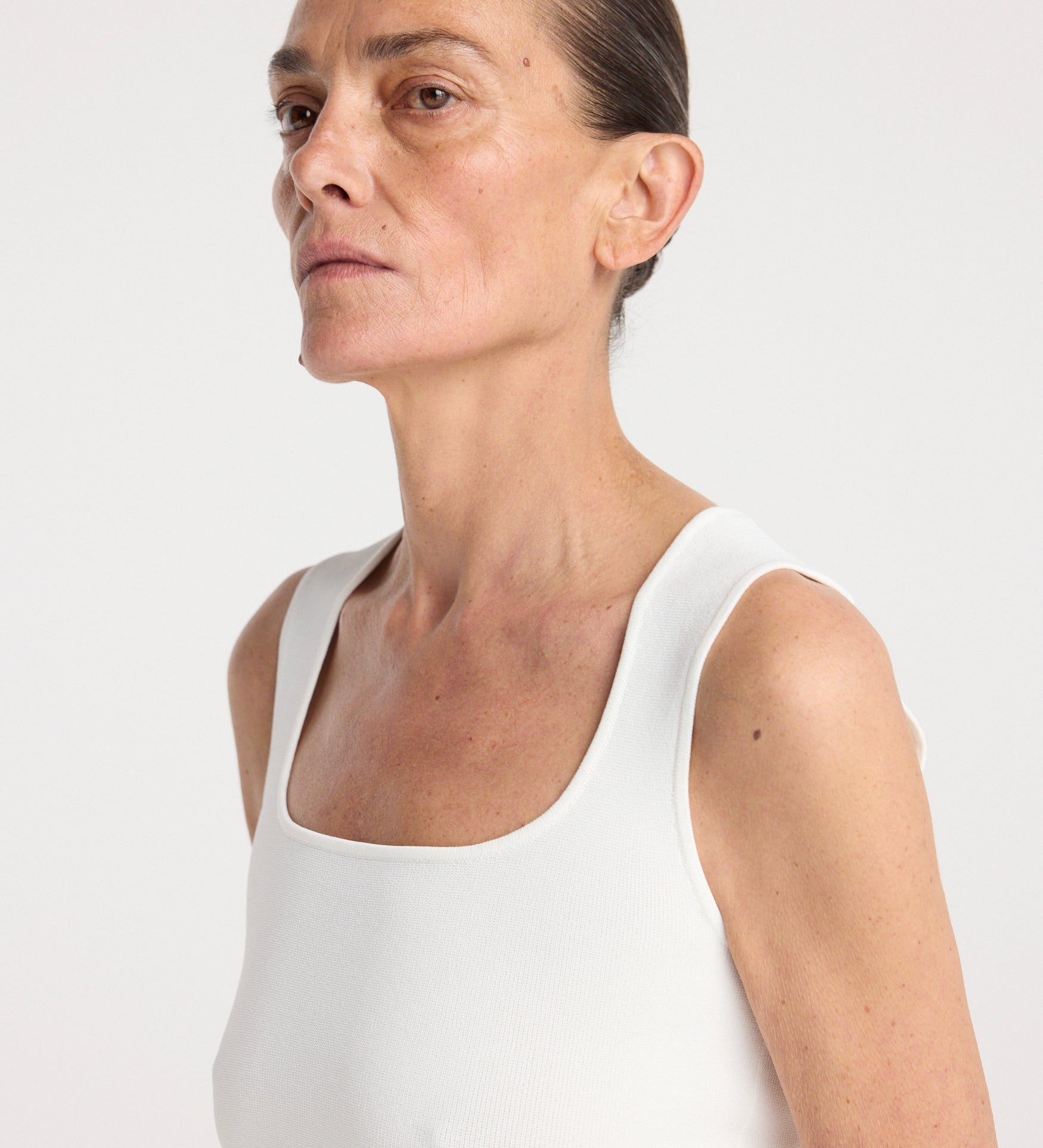 ROHE - Bustier shaped knitted top | optic white