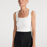 ROHE - Bustier shaped knitted top | optic white