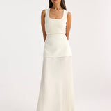 ROHE - Bustier shaped knitted top | off white