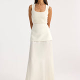 ROHE - Integrated fluid silk skirt | cream