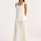 ROHE - Integrated fluid silk skirt | cream