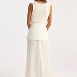 ROHE - Integrated fluid silk skirt | cream