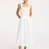 ROHE - Bustier-shaped knitted tanktop | off white