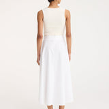 ROHE - Bustier-shaped knitted tanktop | off white