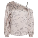 L'AGENCE - Asami Chain One - Shoulder Blouse