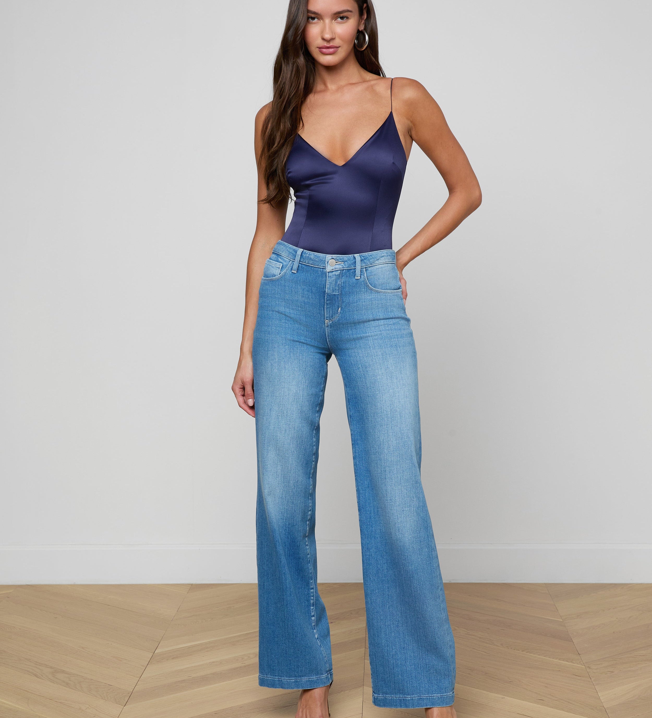 L'AGENCE - Dara Stretch - Satin Bodysuit